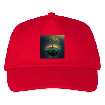 Arbre-Monde : Arbre sur une demi-sphère - Casquette de baseball Enfant - rouge - Devant