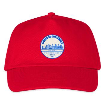 Guatemala City Skyline Stamp - Kids’ Baseball Cap - red - Front