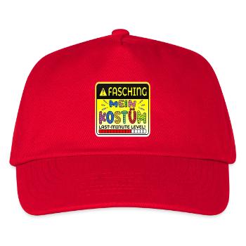 LAST MINUTE KOSTÜM - FASCHING VERKLEIDUNG - Kinder Basecap - Rot - Vorne
