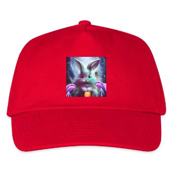 Niedlicher Osterhase - Kinder Basecap - Rot - Vorne
