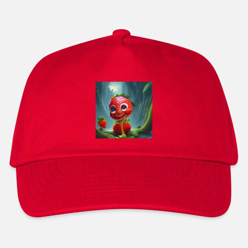 Cute funny strawberry - Kids’ Baseball Cap - red