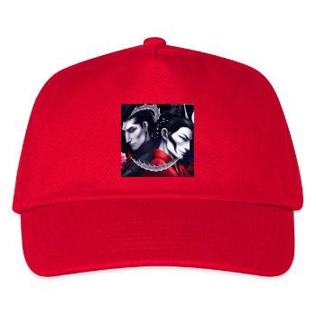 Portrait de dragon samouraï Art Valentine Clair de Lune - Casquette de baseball Enfant - rouge - Devant