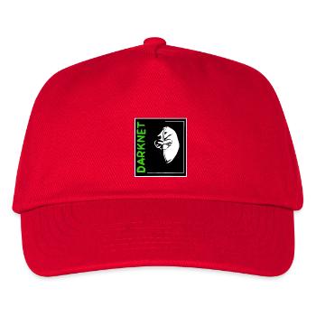 Darknet - Kinder Basecap - Rot - Vorne