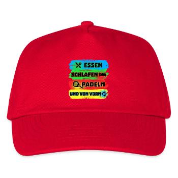 Padelspiel Padel Sportart Rückschlag Statement - Kinder Basecap - Rot - Vorne