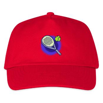 Sportart Spieler Ball Schläger Aufschlag Fans - Kinder Basecap - Rot - Vorne