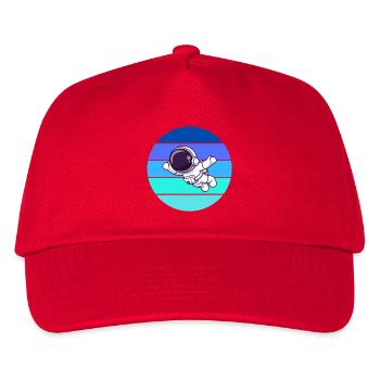 astronaut, rocket, flying - Kids’ Baseball Cap - red - Front