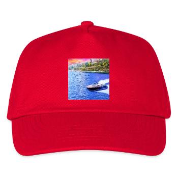 natural view - Kids’ Baseball Cap - red - Front