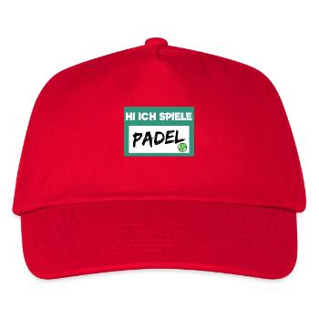 Player Padel Racket Balls Statement Padel Game - Kids’ Baseball Cap - red - Front