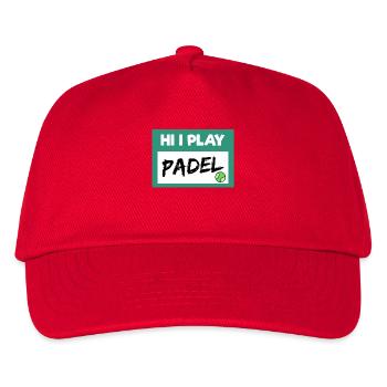 Spieler Padel Statement Bälle Sportart Padelspiel - Kinder Basecap - Rot - Vorne