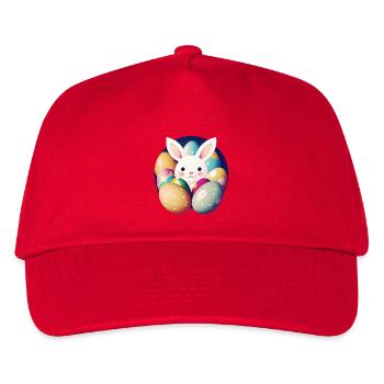Osterhase mit Ostereiern - Kinder Basecap - Rot - Vorne