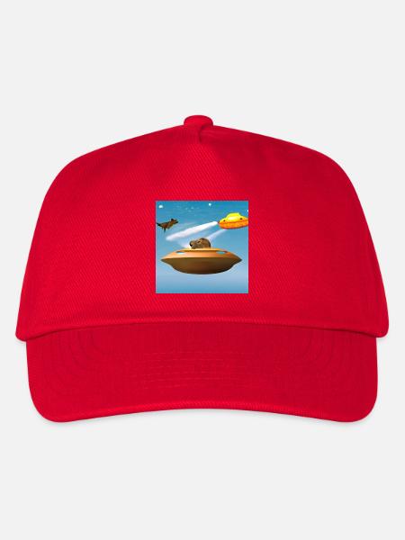 UFO-Kappen - Kinder Basecap - Rot