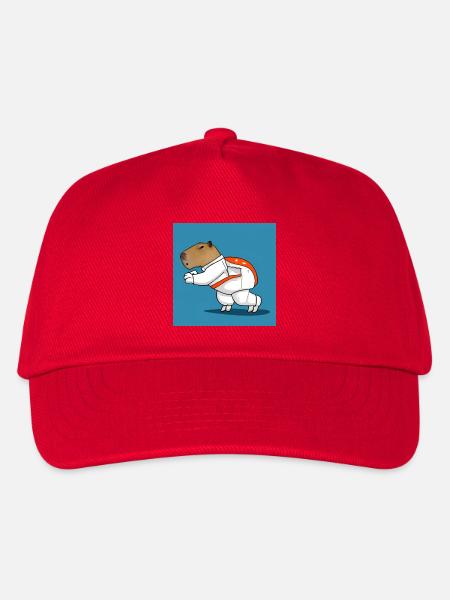 Capybara-Astronaut - Kinder Basecap - Rot