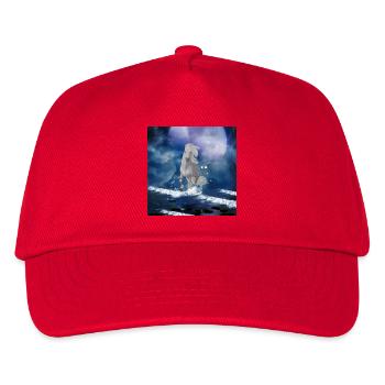 The majesty of wolves with fire and water - Kids’ Baseball Cap - red - Front