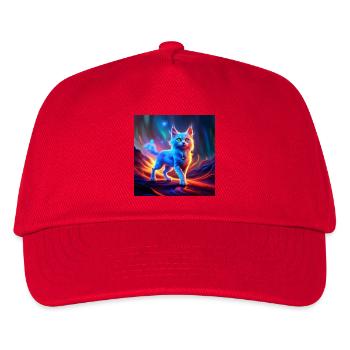 Wunderbare blaue Katze. - Kinder Basecap - Rot - Vorne