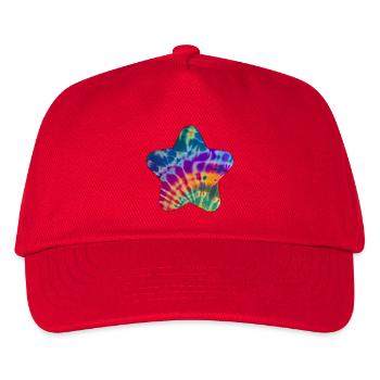 Groovy Tie Dye Star - Casquette de baseball Enfant - rouge - Devant