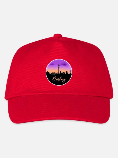 Duisburg Fine Skyline - Kinder Basecap - Rot