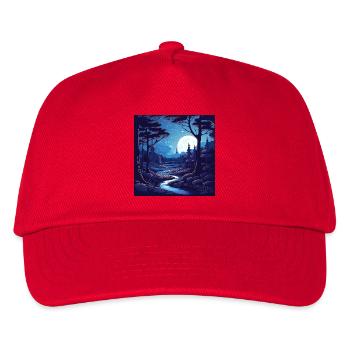 Surreal forest scenery at night - Kids’ Baseball Cap - red - Front
