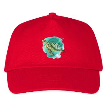 Sea Turtle Ocean Watercolor  - Kids’ Baseball Cap - red - Front