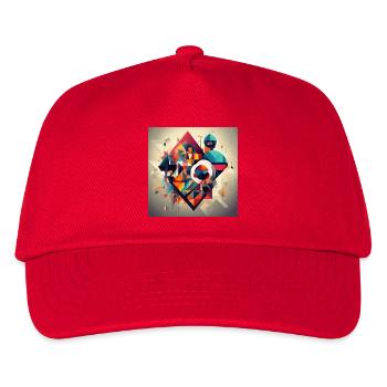 Geometrie Art - Kinder Basecap - Rot - Vorne