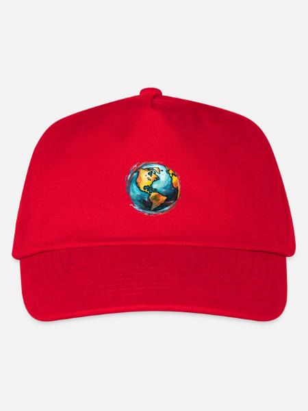 Globus in Bewegung - Kinder Basecap - Rot