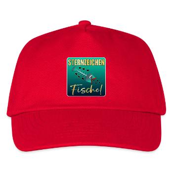 Sternzeichen Fische Geburtstag lustig - Kinder Basecap - Rot - Vorne