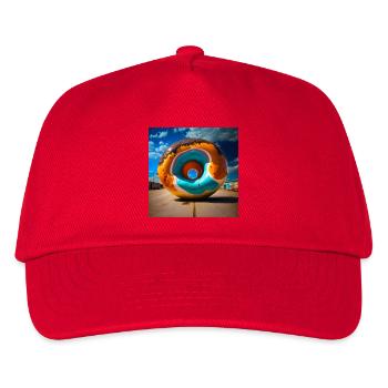 Mega Donut 01 - Kinder Basecap - Rot - Vorne