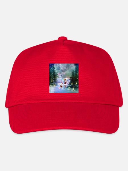 Wunderbare Fantasy-Rentiere - Kinder Basecap - Rot