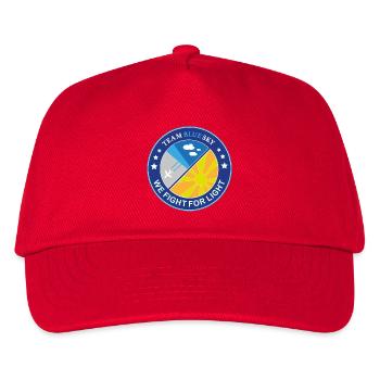 Sonnenliebhaber-Abzeichen Team Blauer Himmel Licht-Krieger-Emblem - Kinder Basecap - Rot - Vorne