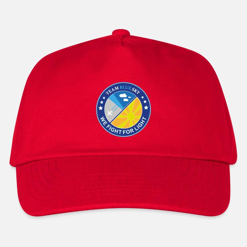 Sonnenliebhaber-Abzeichen Team Blauer Himmel Licht-Krieger-Emblem - Kinder Basecap - Rot
