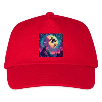 Moon Spiderweb - Kinder Basecap - Rot - Vorne
