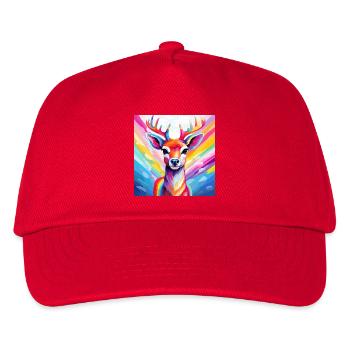 Pride Reindeer - Kinder Basecap - Rot - Vorne