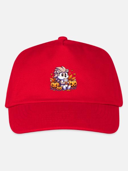 Igel trinkt Halloween - Kinder Basecap - Rot