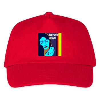 Madonna with mobile phone - Kids’ Baseball Cap - red - Front