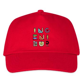Engineer Job Saying Profession Supervisor Career - Kids’ Baseball Cap - red - Front