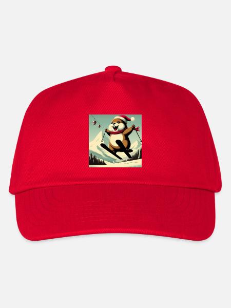 Marmot Ski Vintage Poster - Kids’ Baseball Cap - red