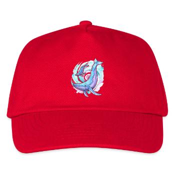 Buckelwal mit Kalb - Kinder Basecap - Rot - Vorne