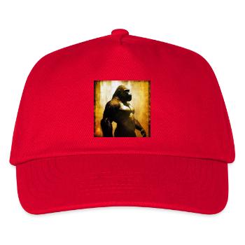 Gorilla 03 - Kinder Basecap - Rot - Vorne