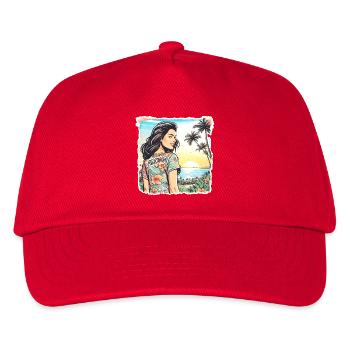 Aloha Mädchen - Kinder Basecap - Rot - Vorne