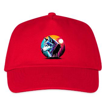 Wolf - Kids’ Baseball Cap - red - Front
