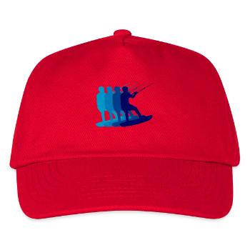 Stunt Wakeboard Surfen Wassersport Wakesurfen - Kinder Basecap - Rot - Vorne