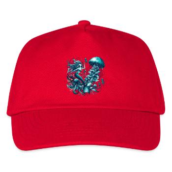 Mermaid Mermaid Jellyfish Jellyfish Gift - Kids’ Baseball Cap - red - Front