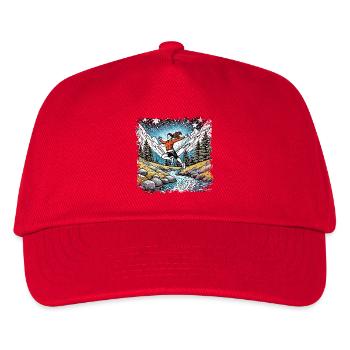sportliches Mädchen | Bergbach - Kinder Basecap - Rot - Vorne