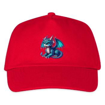 Drache - Kinder Basecap - Rot - Vorne
