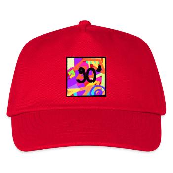 Retro style 90s design - Kids’ Baseball Cap - red - Front
