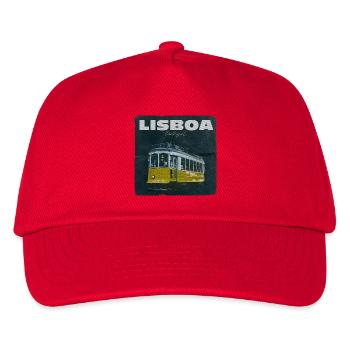 Lisbon Yellow Tram Retro - Kids’ Baseball Cap - red - Front