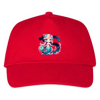 16 Years Mermaid Sweet Birthday Gift - Kids’ Baseball Cap - red - Front
