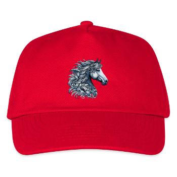 Pferd - Kinder Basecap - Rot - Vorne