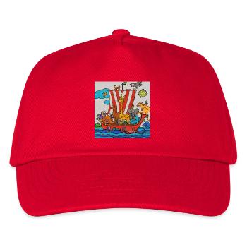 Ground Floor Noah's Ark I Animals I Nature - Kids’ Baseball Cap - red - Front