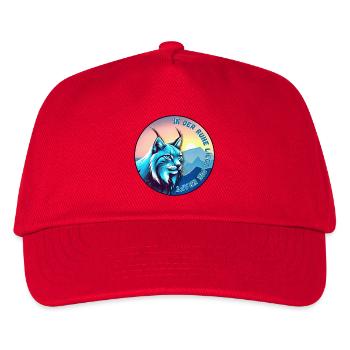 Lynx at sunset – peace and strength - Kids’ Baseball Cap - red - Front