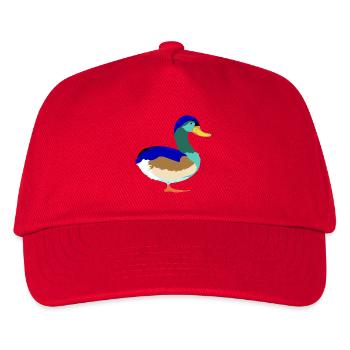Hübsche bunte Stockente - Kinder Basecap - Rot - Vorne